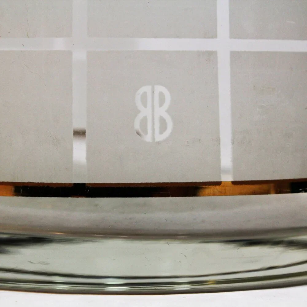 Bill Blass Mid Century Vintage Glass Pitcher